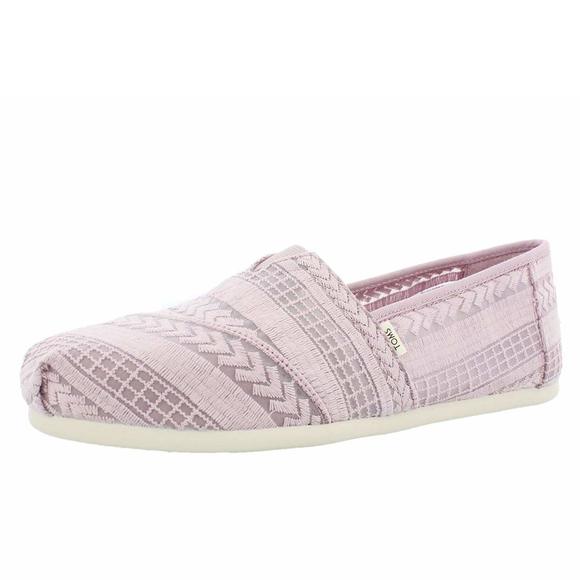 TOMS Womens Alpargata Burnished Lilac Arrow Embroidered Mesh 9.5 - Picture 1 of 1